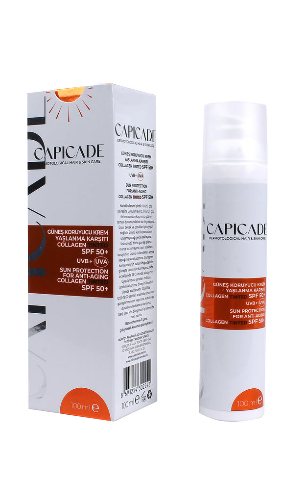 Capicade SPF 50+ Collagen Tinted Güneş Koruyucu Krem 100ml