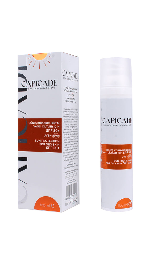 Capicade Spf 50+ Güneş Koruyucu Krem Yağlı Ciltler 100ml