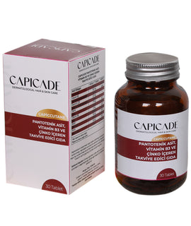 Capicade Capiccutane Pantotenik Asit, Vitamin B3 ve Çinko 30 TB