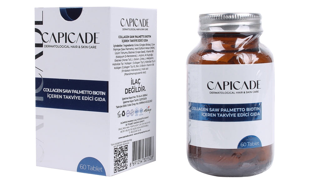 Capicade Saw Palmetto Collagen Biotin 60 Tablet